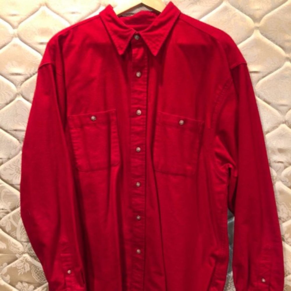 Eddie Bauer Cherry Red Shirt Jacket